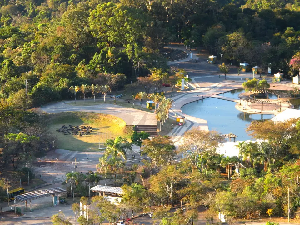 aerial view of green trees and river during daytime — Gramado
