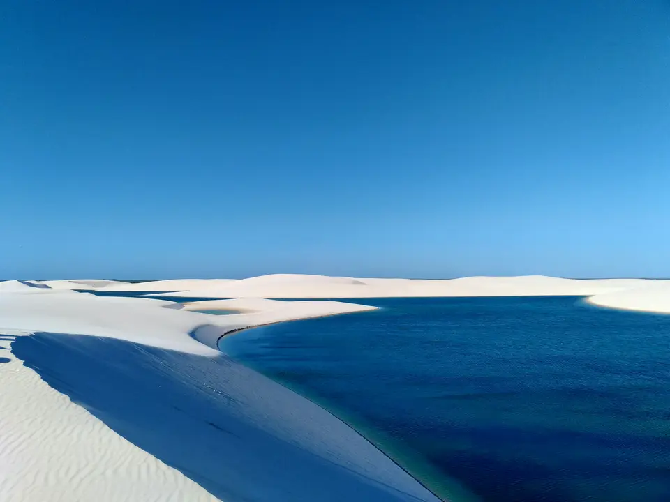 body of water besides icy surface — Lençóis Maranhenses