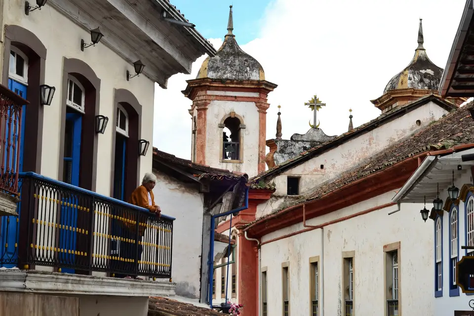 white and brown concrete building — Ouro Preto