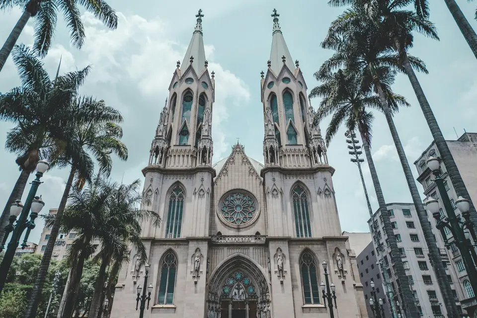 beige concrete church under blue sky during daytime — São Paulo